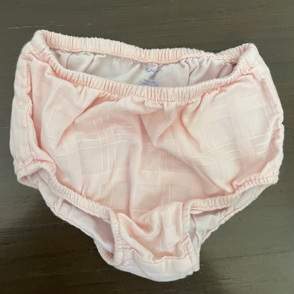 Pink delicate RL bloomers plaid motif “6 months”